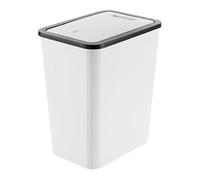 Trash Can with Lid, Slim Modern Waste Basket, 13L Recycling Bin with Press Top, Compact Garbage Container for Home Kitchen Bathroom Bedroom Living Room Organization