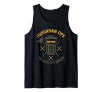 Trash Day Funny Garbage Truck Gestión de residuos Suburban Dad Camiseta sin Mangas