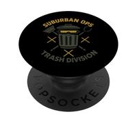Trash Day Funny Garbage Truck Gestión de residuos Suburban Dad PopSockets PopGrip Adhesivo