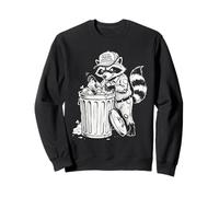 Trash Inspector Raccoon Funny Urban Wildlife Retro Sudadera