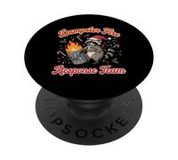 Trash Raccoon del Equipo de Respuesta a Incendios de Dumpster PopSockets PopGrip Adhesivo