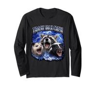 Trash Talk Crew Memes Animales Divertidos Mapache Zorrilla Zarigüeya Manga Larga