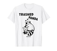 Trashed Panda Hangover Social Media Crazy Drunken Raccoon Camiseta
