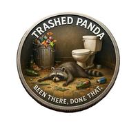 Trashed Panda Incident Challenge Coin Alloy Humor Party Tokens for Drinkers Double Sided Funny Collectible Gift Trashed Panda Incident Challenge