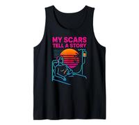 Trasplante Mis Cicatrices Contar una Historia Vintage Mens Cirugía Paciente Camiseta sin Mangas