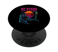 Trasplante Mis Cicatrices Contar una Historia Vintage Mens Cirugía Paciente PopSockets PopGrip Adhesivo