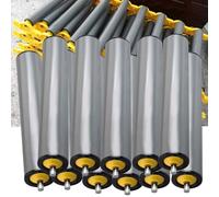 Trasportatore Rullo Set di 11 rulli trasportatori industriali en PVC da 2 10.2 cm di Diametro y 10.2 cm 101.6 cm di Lunghezza. Rulli di per Nastri trasportatori per Uso intevo e Versatili.