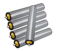Trasportatore Rullo Set di 5 rulli trasportatori industriali in PVC da 6 1 cm di Diametro in Acciaio Inossidabile Non motorizzati Ideali per Magazzini Commerciali di legname Diametro 250 mm.