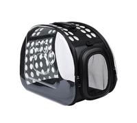 Trasportino per Gatti Lista para Viajar a Prueba de Fugas de Malla ventilada Plegable para Perros pequeños Gatos Grandes para Viajes Hospital Coche.(Black,Small)