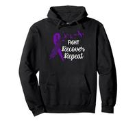 Trastorno alimentario Recuperación Lucha Recuperar Ed Warrior Purple Sudadera con Capucha