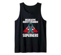 Trastorno de Identidad disociativo Superhero Fighter Cinta Verde Azulado Camiseta sin Mangas