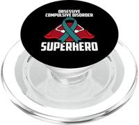Trastorno Obsesivo-Compulsivo superhéroe TOC Cinta Verde Azulado PopSockets PopGrip para MagSafe