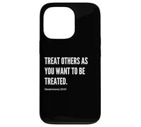 Trata a los demás como quieres ser tratado con versículo bíblico Carcasa para iPhone 13 Pro