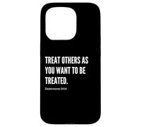 Trata a los demás como quieres ser tratado con versículo bíblico Carcasa para iPhone 15 Pro