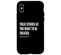Trata a los demás como quieres ser tratado con versículo bíblico Carcasa para iPhone X/XS