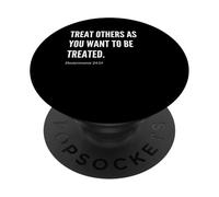 Trata a los demás como quieres ser tratado con versículo bíblico PopSockets PopGrip Adhesivo