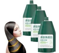 Tratamiento capilar de queratina con polipéptidos, crema hidratante suavizante reparadora de daños, tratamiento restaurador y acondicionador, para cabello seco y dañado y para el crecimiento.,3pcs