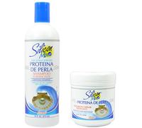 Tratamiento capilar y champ Silicon Mix Proteina De Perla & Shampoo 16 oz 16 oz