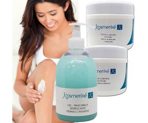 Tratamiento Cosmético Cuida tu Cuerpo Kosmetiké: Crema Anticelulítica Reductora + Gel Refrescante + Crema Reafirmante