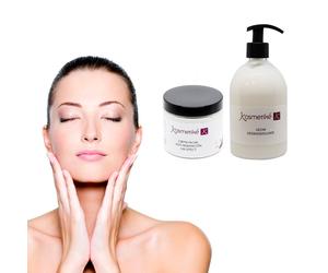 Tratamiento Cosmético Piel Joven Kosmetiké: Crema Facial Alta Hidratación 24H Effect 200 cc + Leche Desmaquillante 500 cc
