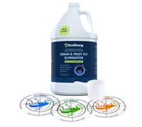 Tratamiento de drenaje de moscas de la fruta, eliminador de moscas de drenaje, totalmente natural, elimina mosquitos, moscas de alcantarillado y más, funciona en todos los desagües, 128 onzas líquidas
