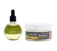 Tratamiento de la mano completa de Cuccio - Aceite de cutcula 2.50 oz y mezclas de mantequilla Hidratizante de la crema corporal perfumada 8 oz (Lim