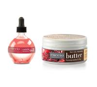 Tratamiento de manos Cuccio - Aceite para cut?culas (75 ml) y crema corporal hidratante con aroma a mantequilla (225 ml) (Granada e higo)