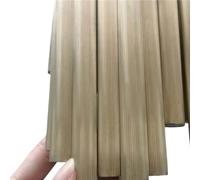 Tratamiento de superficie varilla de latón de grano recto, barra a cuadros H59, materiales manuales moleteados sólidos, bricolaje(Straight grain,6x490mm 2Pcs)
