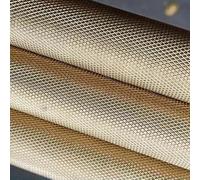 Tratamiento de superficie varilla de latón de grano recto, barra a cuadros H59, materiales manuales moleteados sólidos, bricolaje(Surface texture,5x490mm 2Pcs)