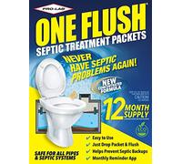 Tratamiento de tanque séptico - 1 año de suministro de tratamiento séptico - Paquetes de tratamiento de tanque séptico soluble - Utiliza paquetes de enzimas de tratamiento séptico mensualmente para
