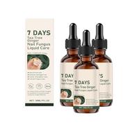 Tratamiento de uñas con árbol de té y jengibre de 7 días, tratamiento extra fuerte para hongos en las uñas de los pies, para uñas dañadas, quebradizas y descoloridas