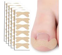 Tratamiento de uñas encarnadas, 50 parches para uñas encarnadas y tiras correctoras de uñas de los pies con levantador de uñas, kit de tratamiento profesional sin dolor para correctores de uñas