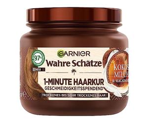 Tratamiento nutritivo de 1 minuto para cabello seco a muy seco, con leche de coco y aceite de macadamia para un nuevo brillo y suavidad, fórmula vegana, 1 x 340 ml