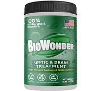 Tratamiento para tanque séptico BioWonder, 3 veces más potente, enzimas y bacterias 100 % orgánicas, perfecto para eliminaciones, sistema séptico, RVs, drenajes, inodoros - 60 tratamientos