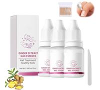 Tratamiento para uñas FungiGone, Esencia de jengibre para uñas FungiGone, Eliminación de hongos en las uñas FungiGone, Solución para uñas gruesas de pies y manos (3Pcs)