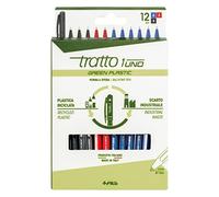 Tratto 1 Green Plastic estuche 12 unidades