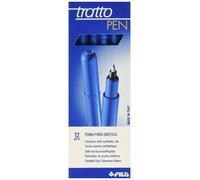 TRATTO Bolígrafos con punta sintética de 0,5 mm, color azul cobalto, 12 unidades