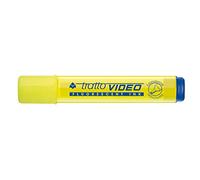 Tratto Video, Rotulador fluorescente, Tinta fluorescente, Punta biselada 0,50 cm, 12 Unidades, Amarillo neón