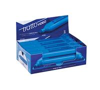 Tratto Video, Rotulador fluorescente, Tinta fluorescente, Punta biselada 0,50 cm, 12 Unidades, Azul neón