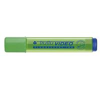 Tratto Video, Rotulador fluorescente, Tinta fluorescente, Punta biselada 0,50 cm, 12 Unidades, Verde neón