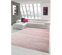 Traum Alfombra de Sala de Estar de diseño y Alfombra Moderna Pila Corta Uni diseño Rosa Größe 120x170 cm