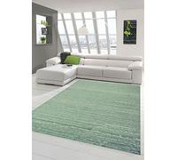Traum Alfombra de Sala de Estar de diseño y Alfombra Moderna Pila Corta Uni diseño Verde Größe 140x200 cm