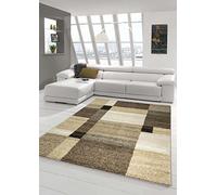 Traum Sala de Estar diseñador Alfombra Moderna Alfombra bajo Alfombra de Pelo diseño Barroco Heather Marrón Beige Mocca Größe 80x150 cm
