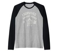 Trauma Humor Cajero Servicio Sarcástico Burnout Regalo Camiseta Manga Raglan