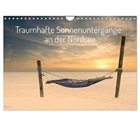 Traumhafte Sonnenuntergänge an der Nordsee (Wandkalender 2026 DIN A4 quer), CALVENDO Monatskalender: Zuschauen, wenn die Sonne im Meer versinkt.