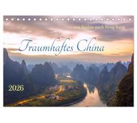 Traumhaftes China (Tischkalender 2026 DIN A5 quer), CALVENDO Monatskalender: Reise von Harbin nach Hong Kong