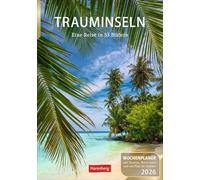 Trauminseln Wochenplaner 2026 - Eine Reise in 53 Bildern: Landschafts-Wandkalender zum Eintragen mit 53 atemberaubenden Fotografien der schönsten Inseln. Terminkalender 2026 Wand. 25 x 35,5 cm