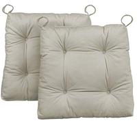 Traumnacht 03770396105 Sueño Noche Silla Cojín Premium Juego de 4, algodón, Beige, 38 x 40 x 7 cm, 4 Unidades de Medida