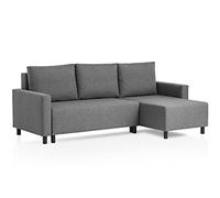 Traumnacht Avallon Sofá Cama esquinero en Forma de L y Espacio para Guardar Cosas en la otomana