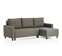 Traumnacht Avallon Sofá Cama esquinero en Forma de L y Espacio para Guardar Cosas en la otomana